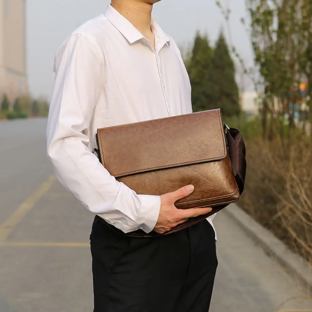 Leather Work Handbag - Luxury PU Leather Crossbody Bag Multifunctional