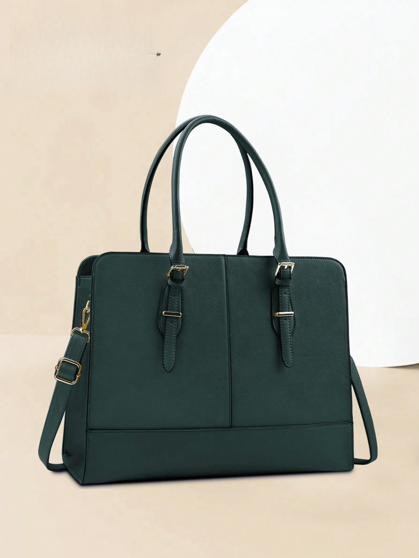 Leather Work Handbag - 15.6 Inch Leather Laptop Tote Bag