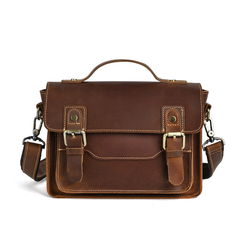 Leatherwork Wallet - Messenger Bag Genuine Leather Adjustable Shoulder