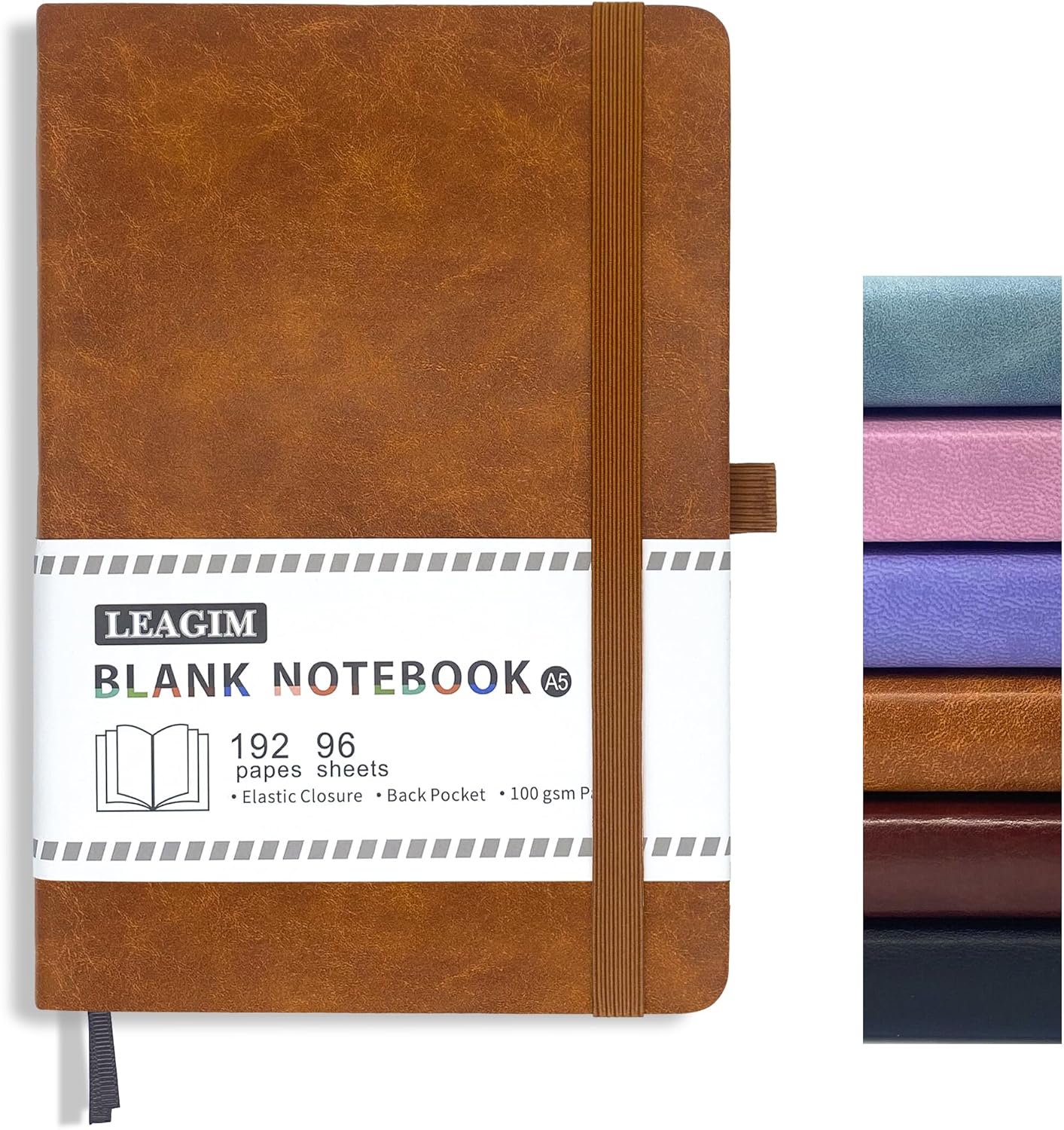 Leatherwork Products - A5 Blank Journal Notebook 192 Pages