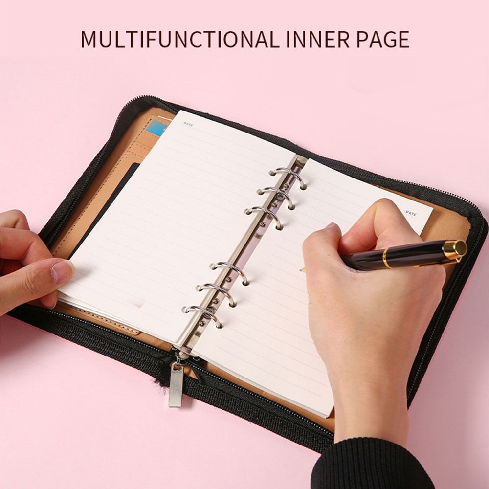 Leatherwork Books - 6-Ring File Folder A6 PU Leather