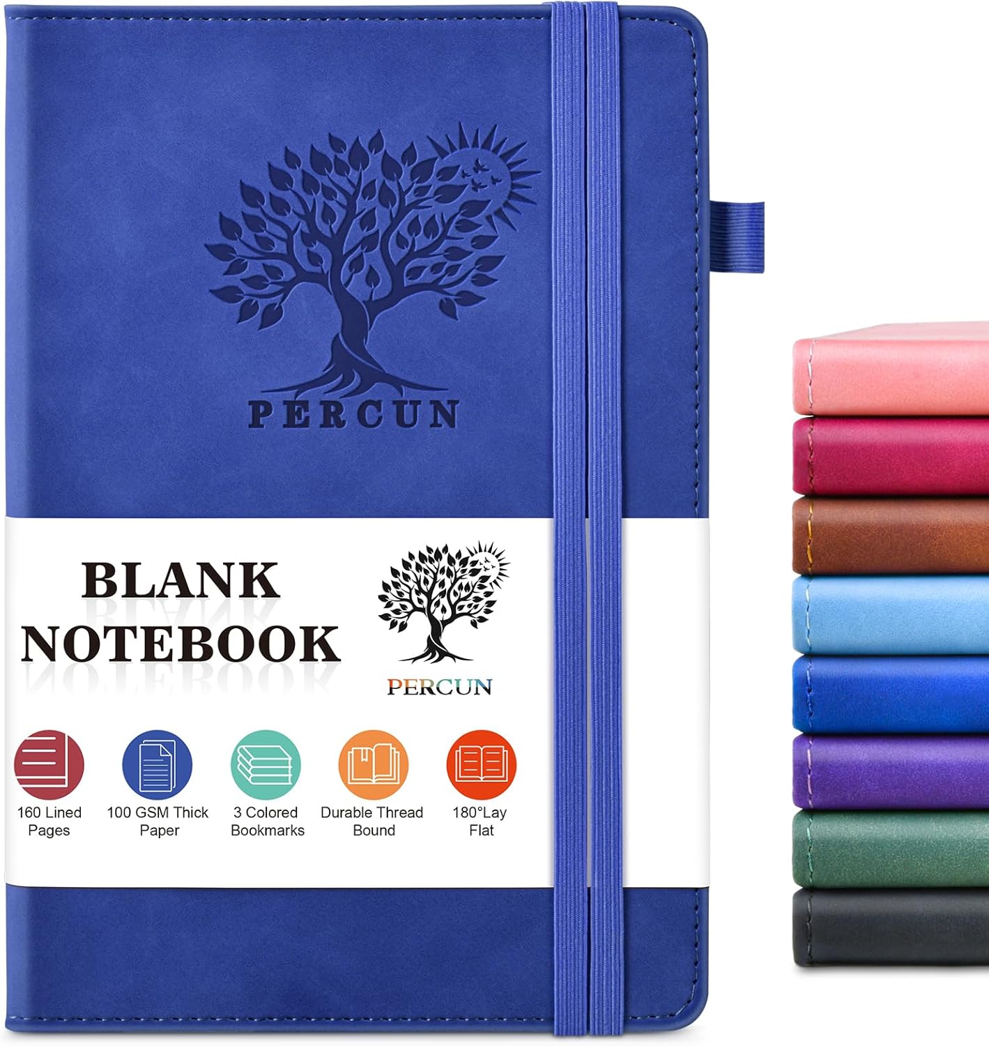 Blank Journal Notebook 160 Pag - Leatherwork Products 评论和价格