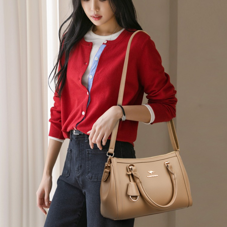 Kangaroo Brand Soft Pu Leather - Leather Work Handbag 评论和价格