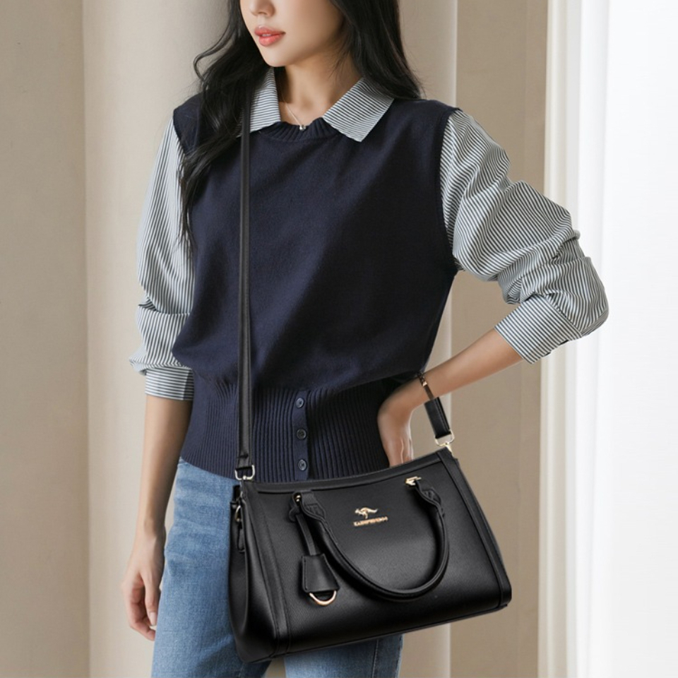 Kangaroo Brand Soft Pu Leather - Leather Work Handbag 评论和价格