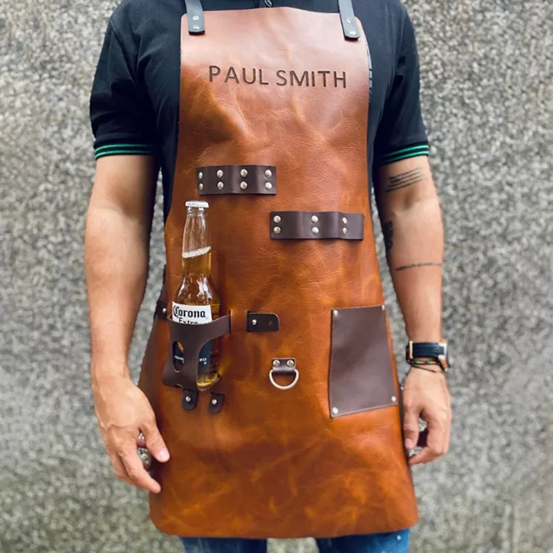 Apron Kitchen Outdoor Barbecue - Leatherwork Products 评论和价格