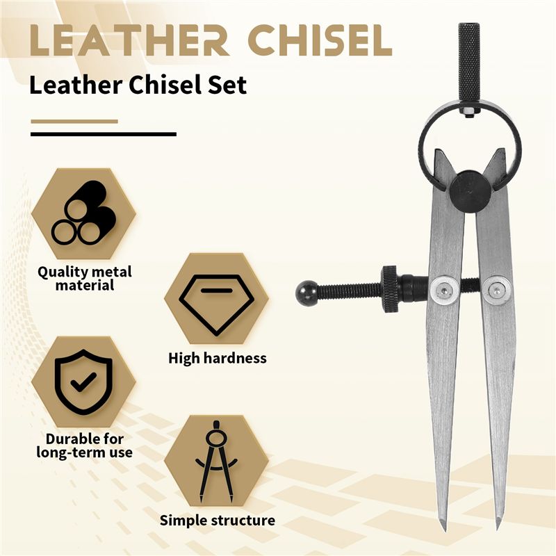 [NEW!A93G】 Leather Chisel Set, - Wing Divider Stitch 评论和价格