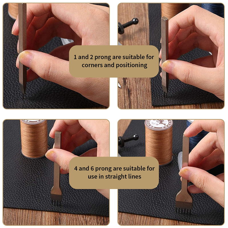 A64Z Leather Chisel Set, Prong - Wing Divider Stitch 评论和价格