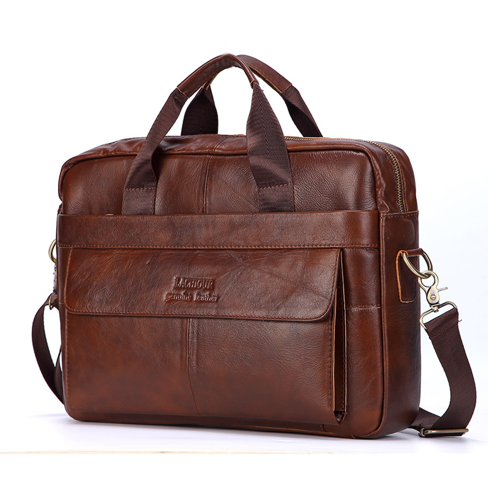 Men Genuine Leather Handbag Fa - Leather Work Handbag 评论和价格