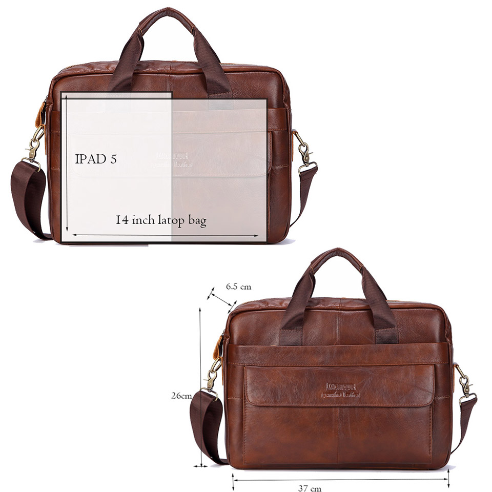 Men Genuine Leather Handbag Fa - Leather Work Handbag 评论和价格