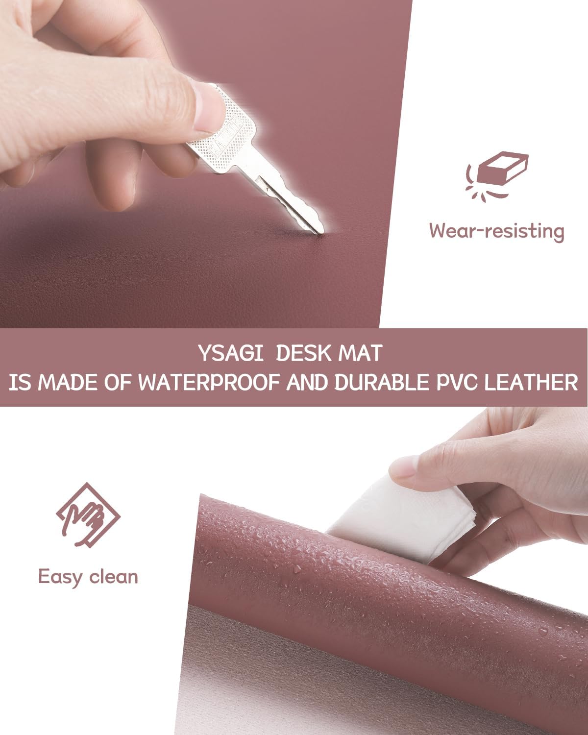 Non-Slip Leather Desk Pad Blot - Leatherwork Products 评论和价格