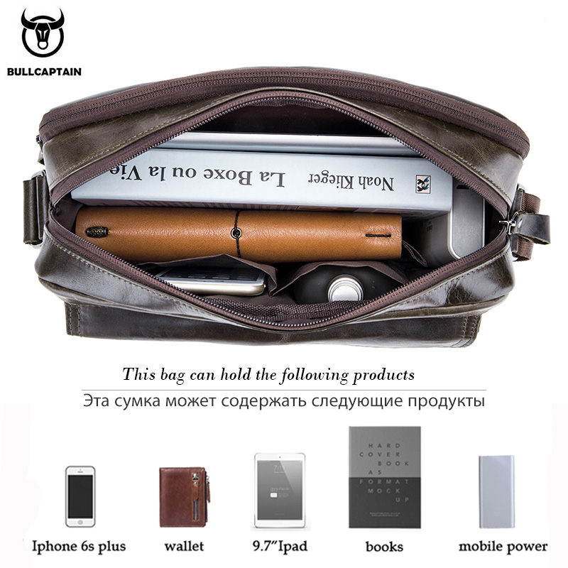 BULLCAPTAIN Genuine Leather Me - Leather Work Handbag 评论和价格