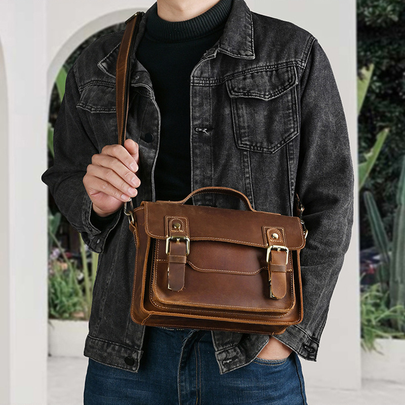 Messenger Bag Genuine Leather  - Leatherwork Wallet 评论和价格