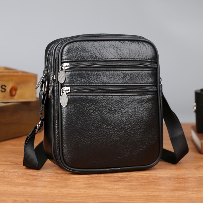 Men's Shoulder Messenger Bag C - Leather Work Handbag 评论和价格