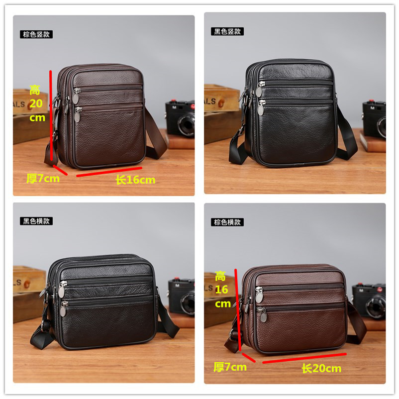 Men's Shoulder Messenger Bag C - Leather Work Handbag 评论和价格