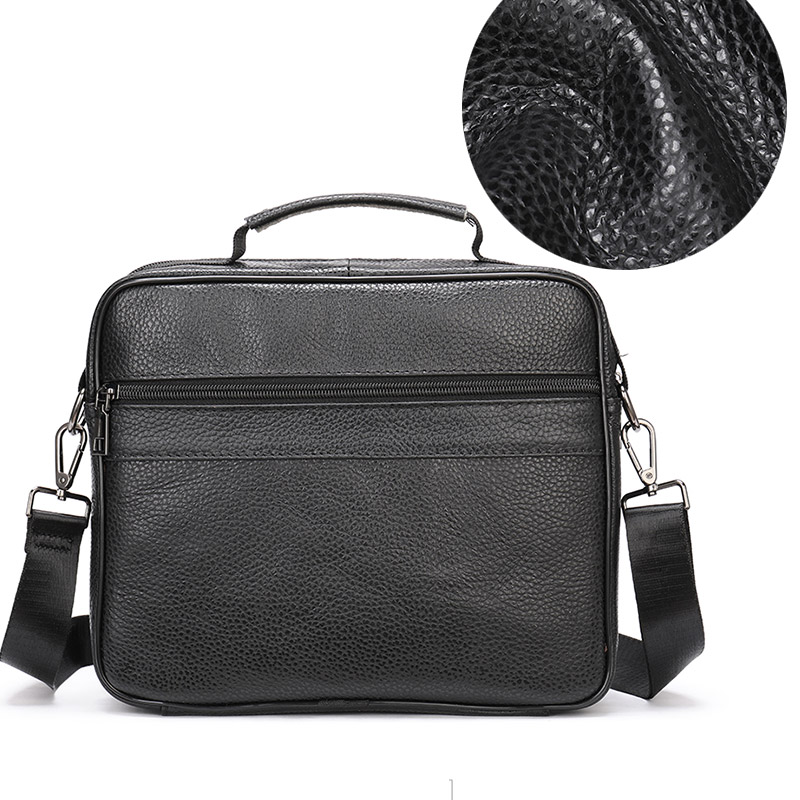 Fashion Men's Shoulder Bag Bla - Leather Work Handbag 评论和价格