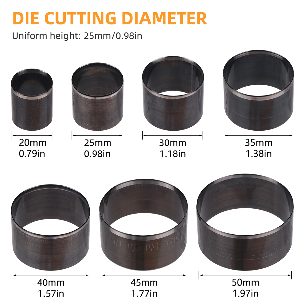7pc/set Leather Round Punching - Leatherwork Punching Tool 评论和价格