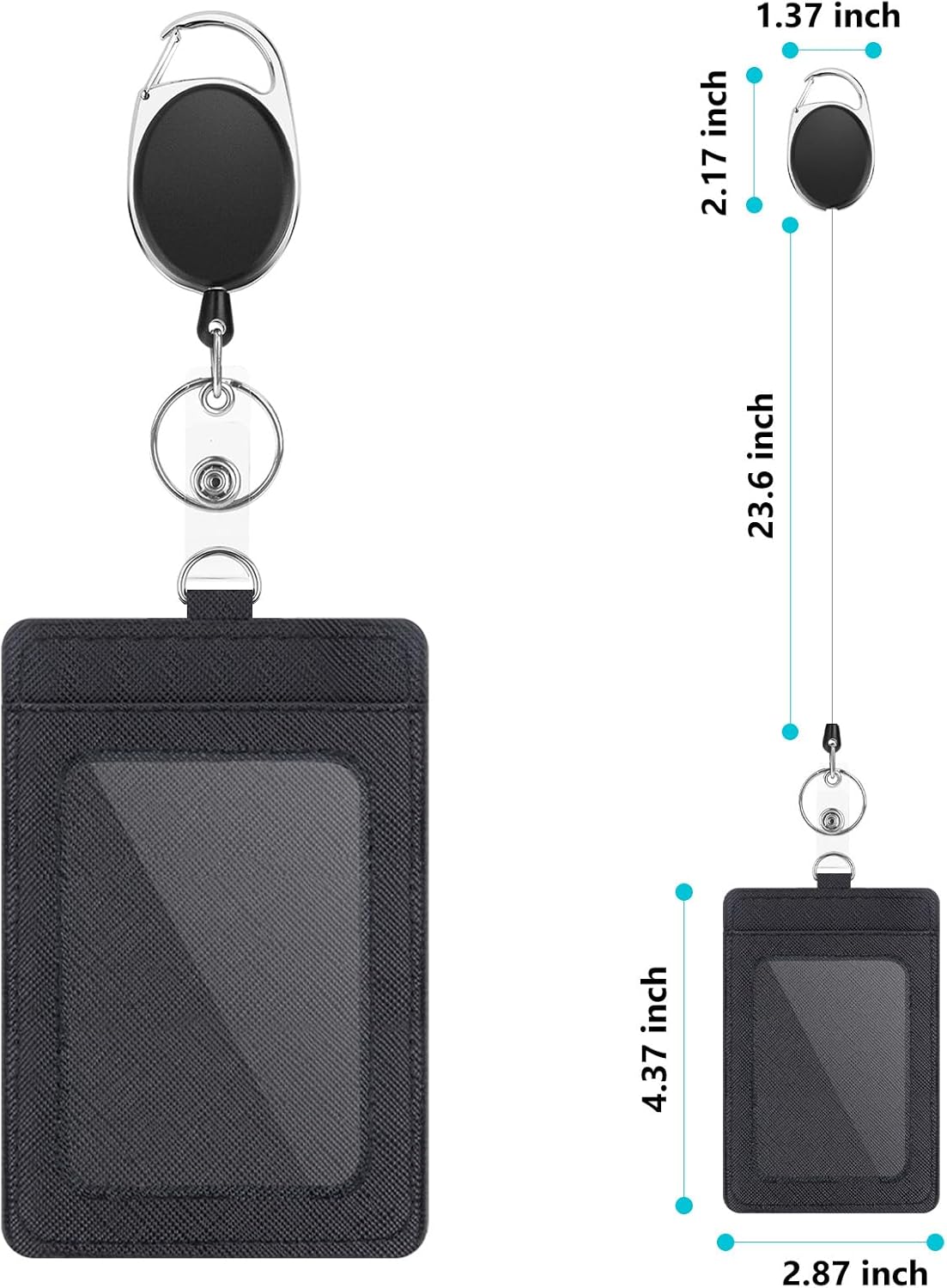 2 Pack Leather ID Badge Holder - Leatherwork Products 评论和价格
