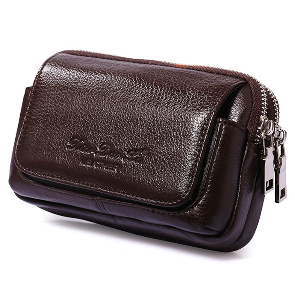 Men Genuine Leather Waist Fann - Leatherwork Wallet 评论和价格