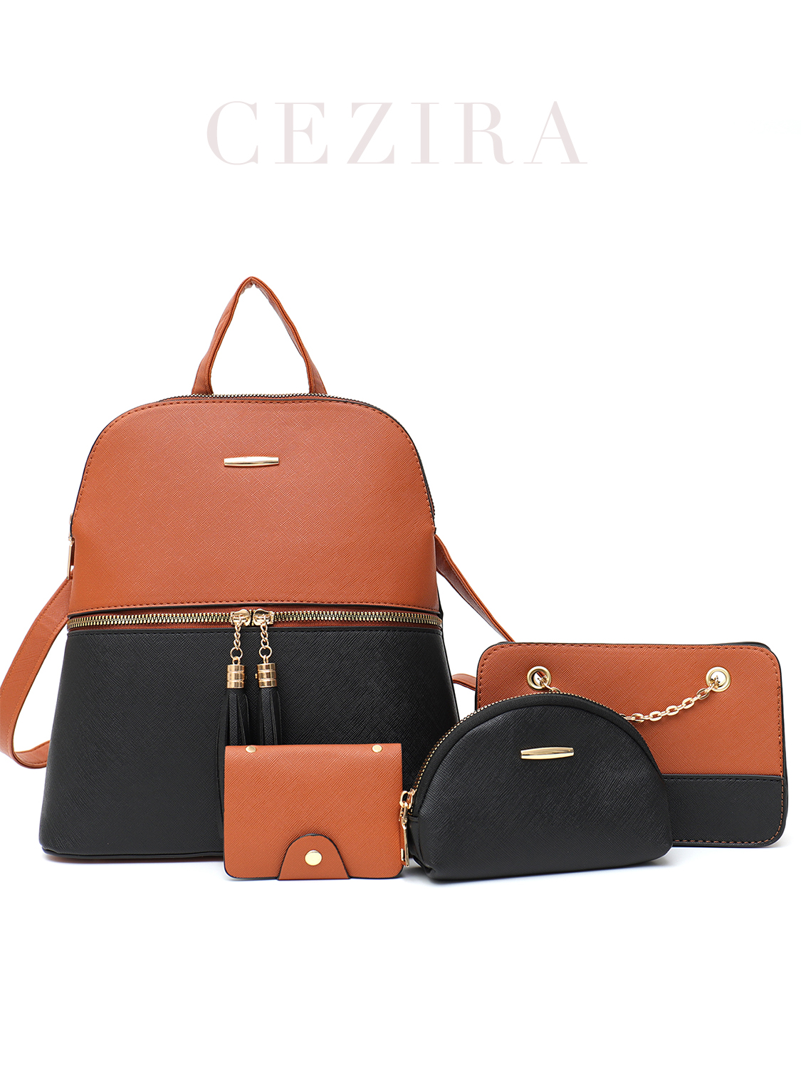 4 PCS Bags Set Women's Fashion - Leatherwork Wallet 评论和价格