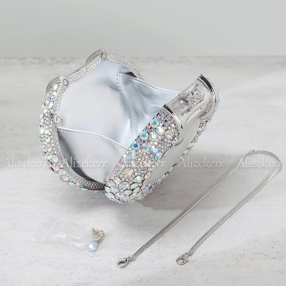Alizekerr Oval Shaped Crystal  - Leatherwork Wallet 评论和价格