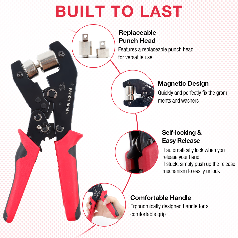 DIY Grommet Tool Kit 6/10mm Ha - Leatherwork Punching Tool 评论和价格