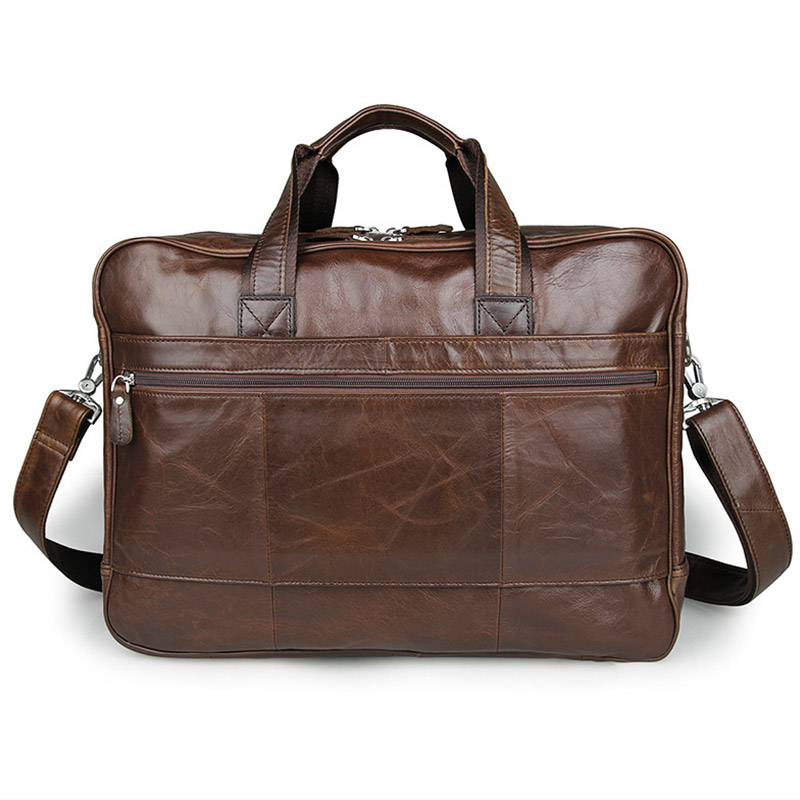 LACHIOUR Genuine Leather Men B - Leather Work Handbag 评论和价格