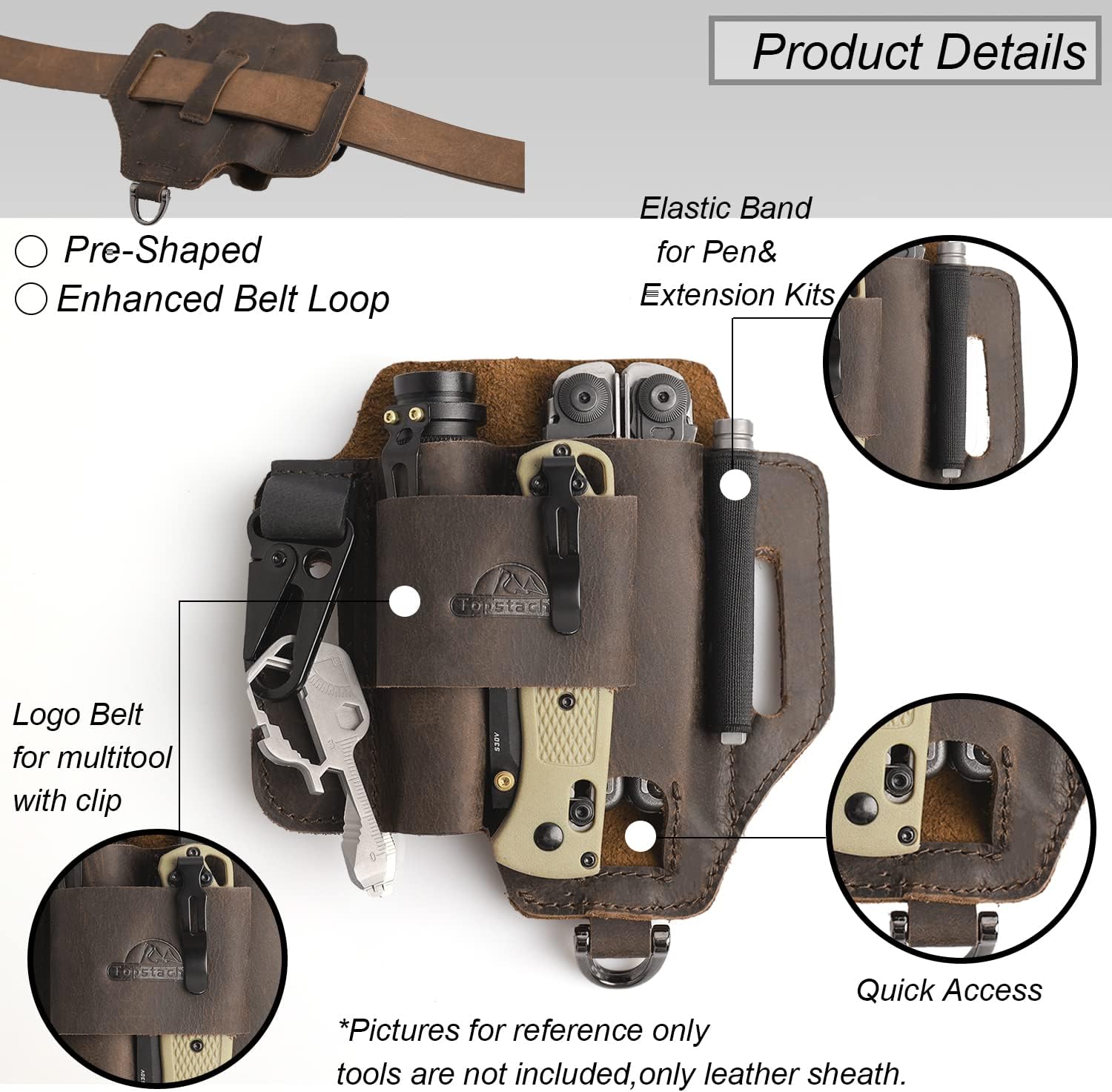 Leather Multitool Sheath, EDC  - Leatherwork Products 评论和价格